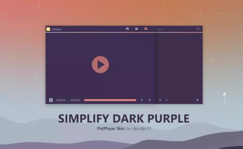 Simplifay dark purple紫色主题皮肤